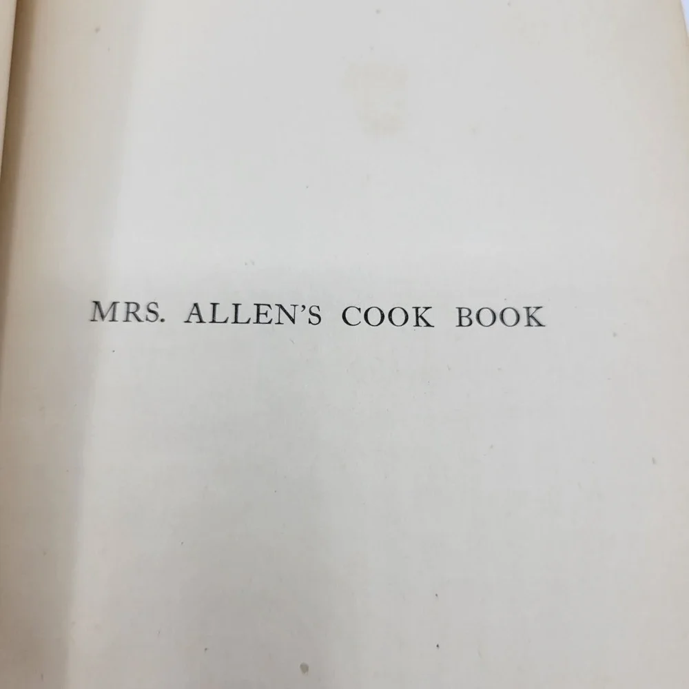 Mrs. Allens Cook Book By Ida C. Bailey Allen 1917 Hardcover Vintage